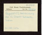 Etikett zu Nachbildung einer Chank-Schnecke  (NHMW-ZOO-MO-0081100-ETH-123)